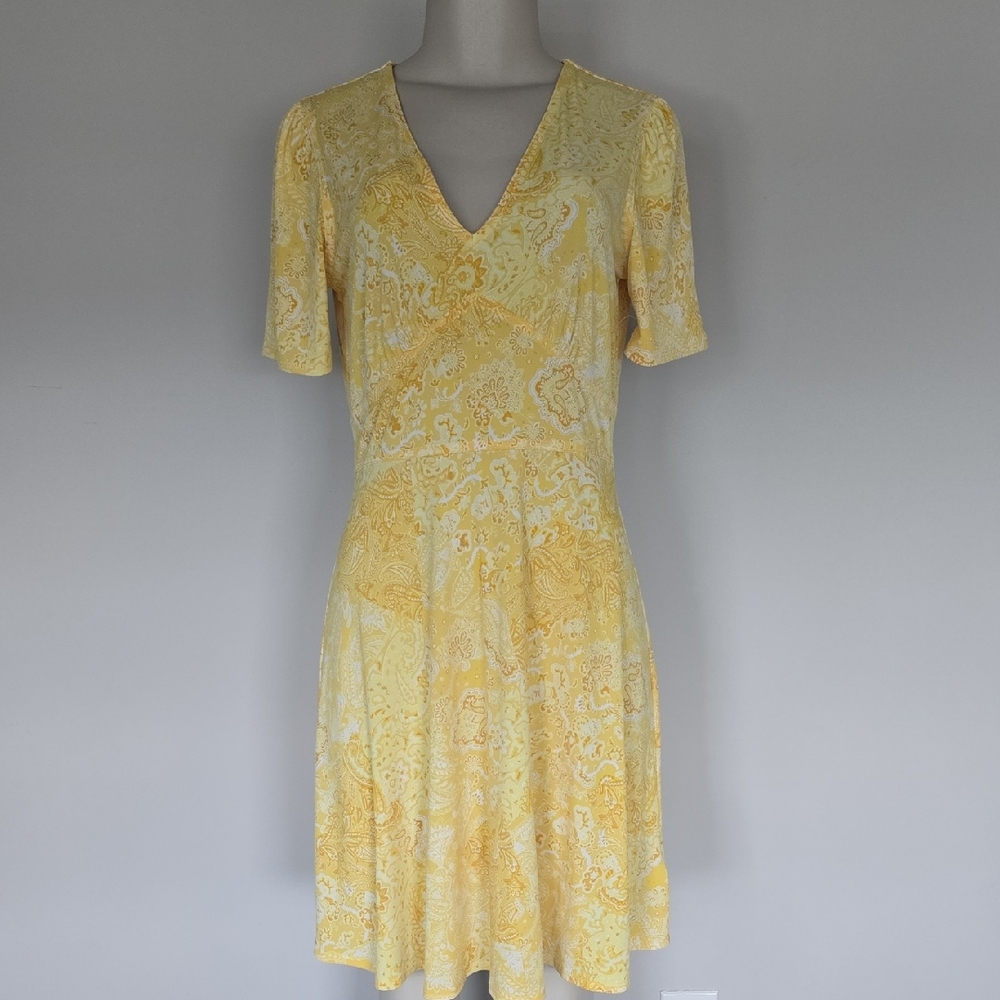 MICHAEL Michael Kors yellow paisley print dress-M